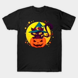 Pumpkin Cat Halloween T-Shirt